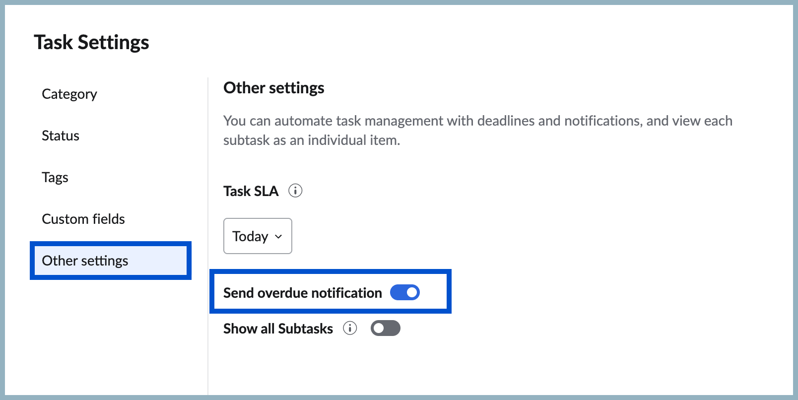 Send Overdue Notifications Send Overdue Notifications