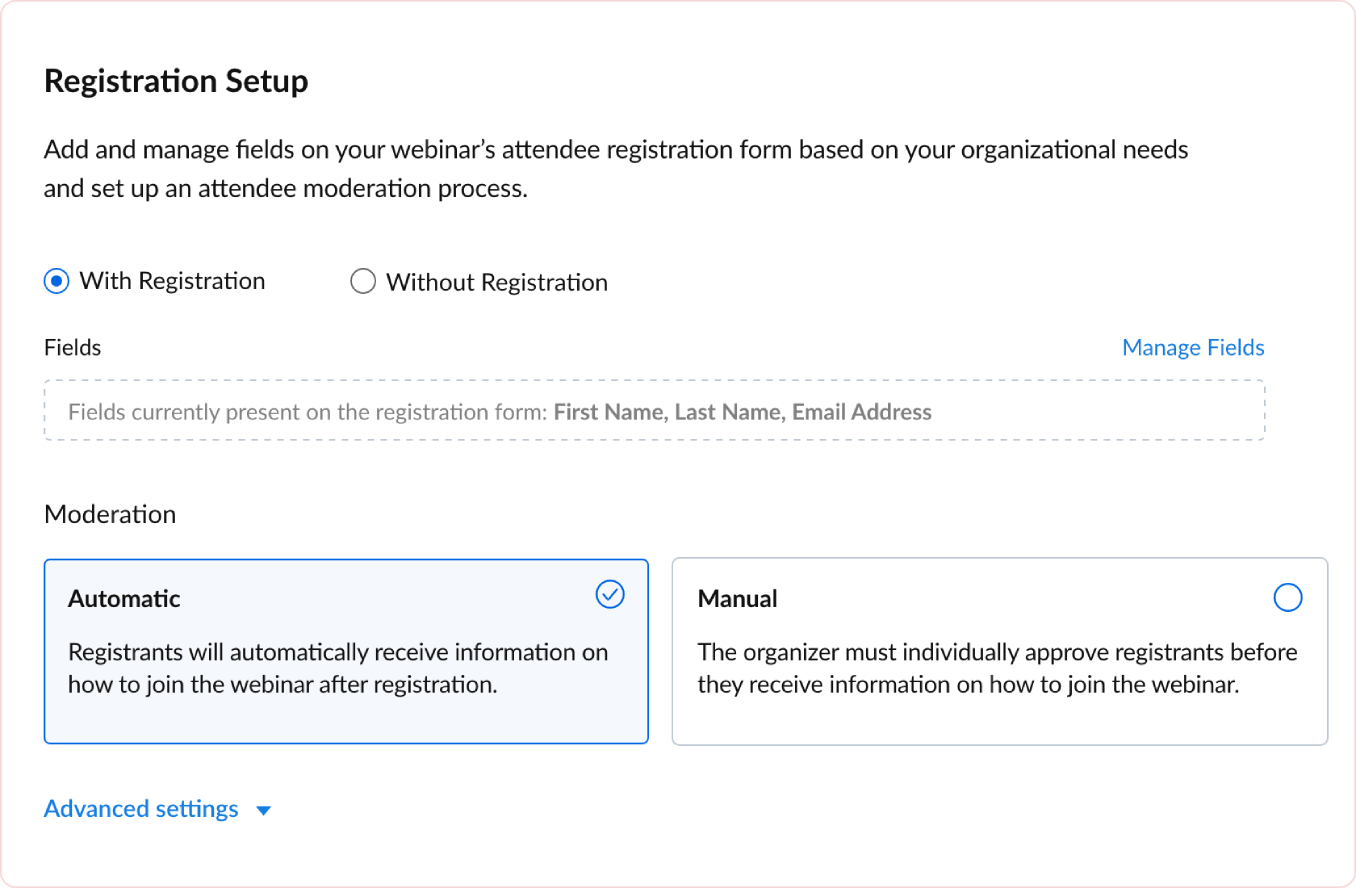 Custom Webinar Registration - Zoho Webinar