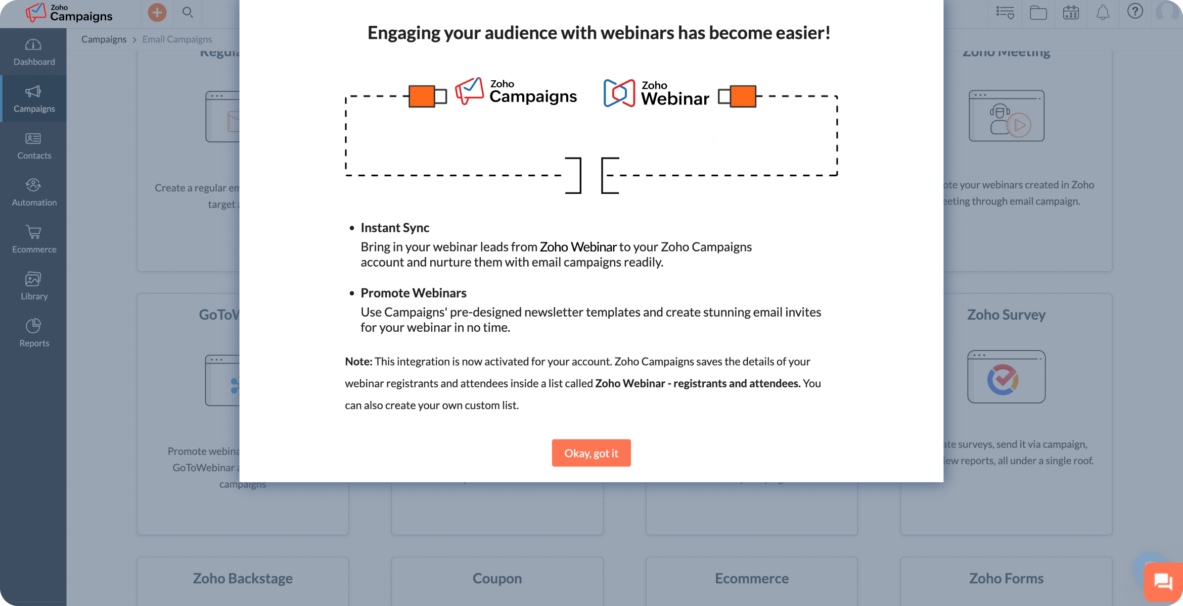Simplify your email marketing with app integration