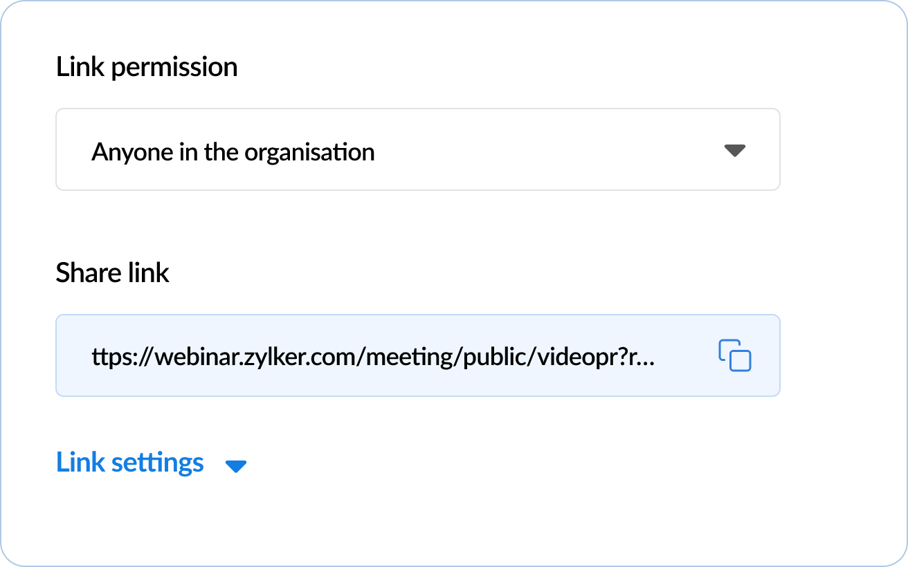 Share webinar recordings
