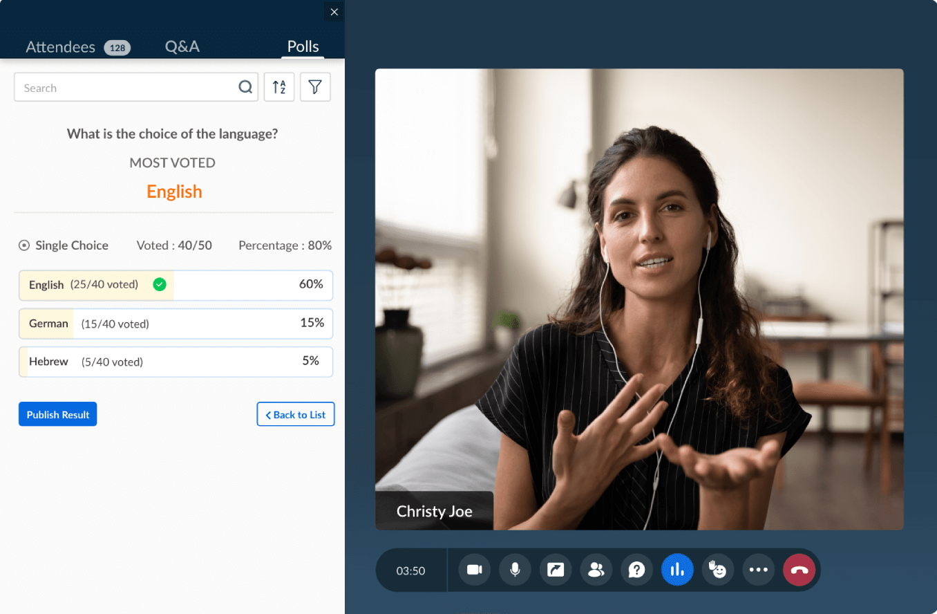 Surveys and Polls - Zoho Webinar
