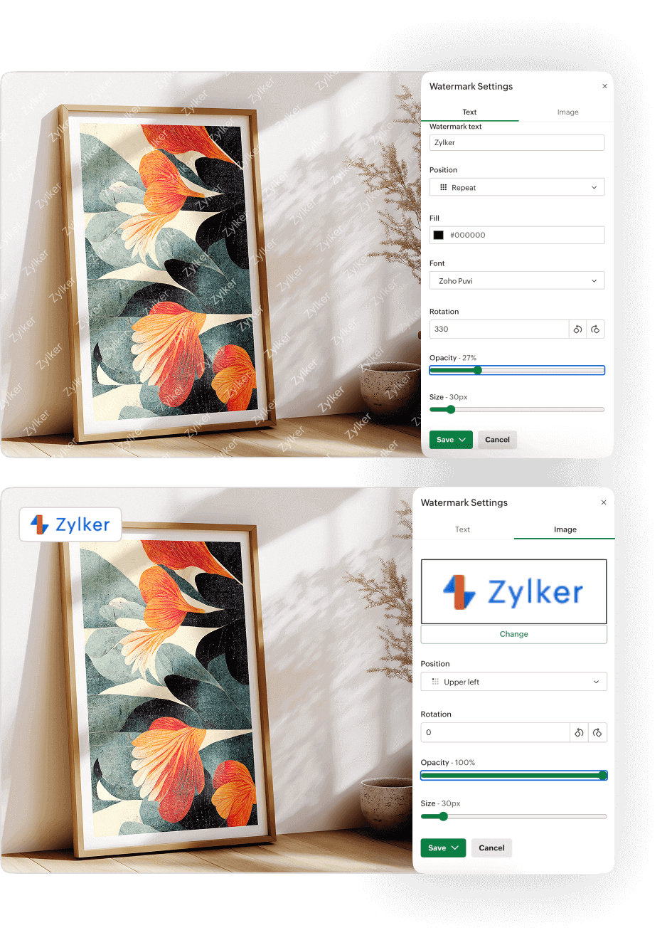 Mark your assets with Watermarks