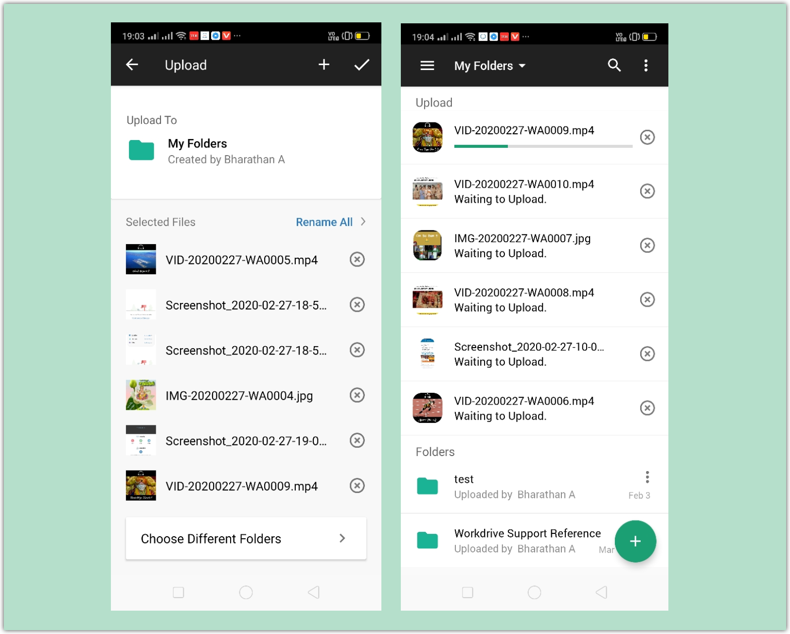 Enhanced upload experience (Android app)