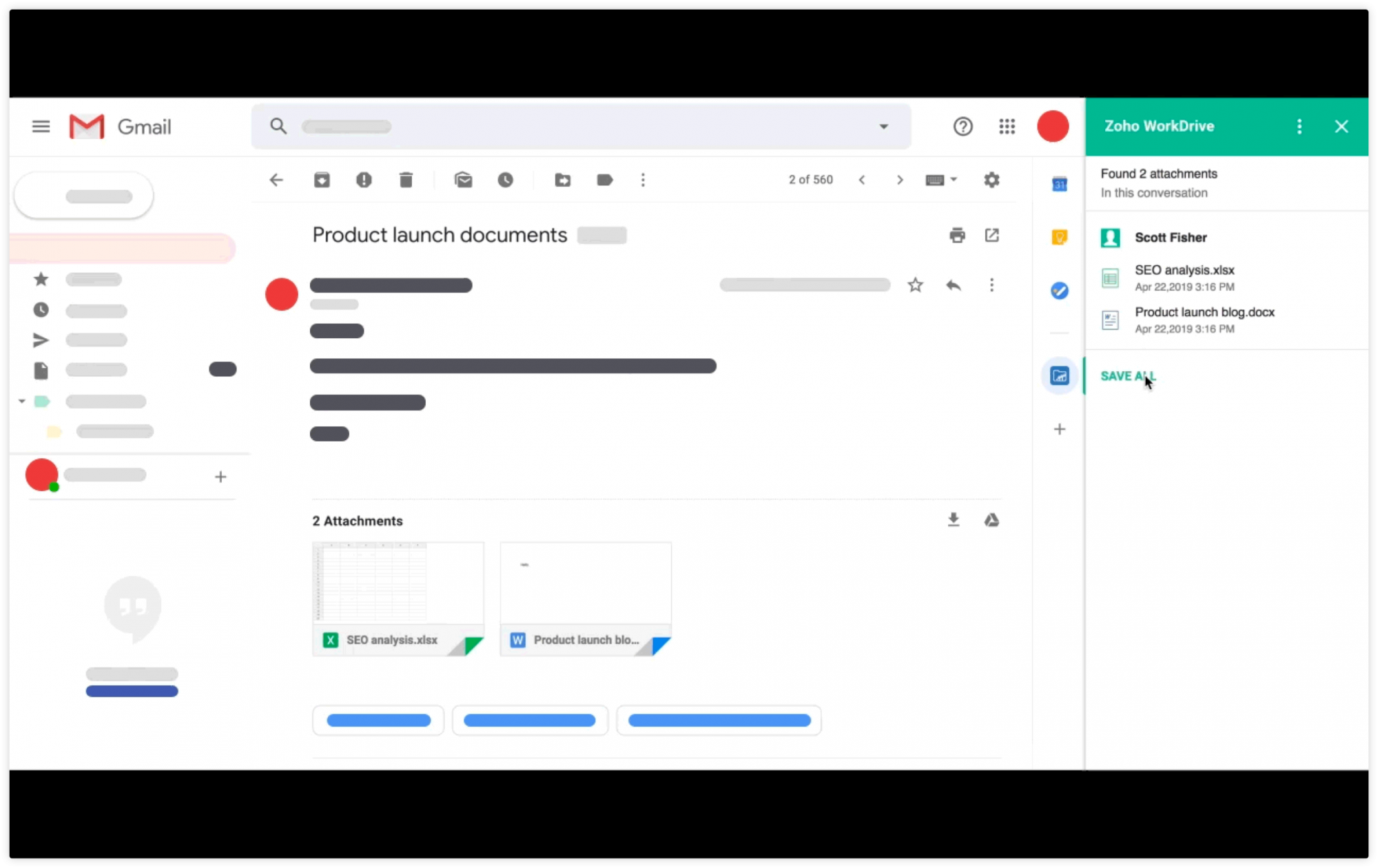 Zoho WorkDrive for Gmail add-on is live in the G Suite Marketplace