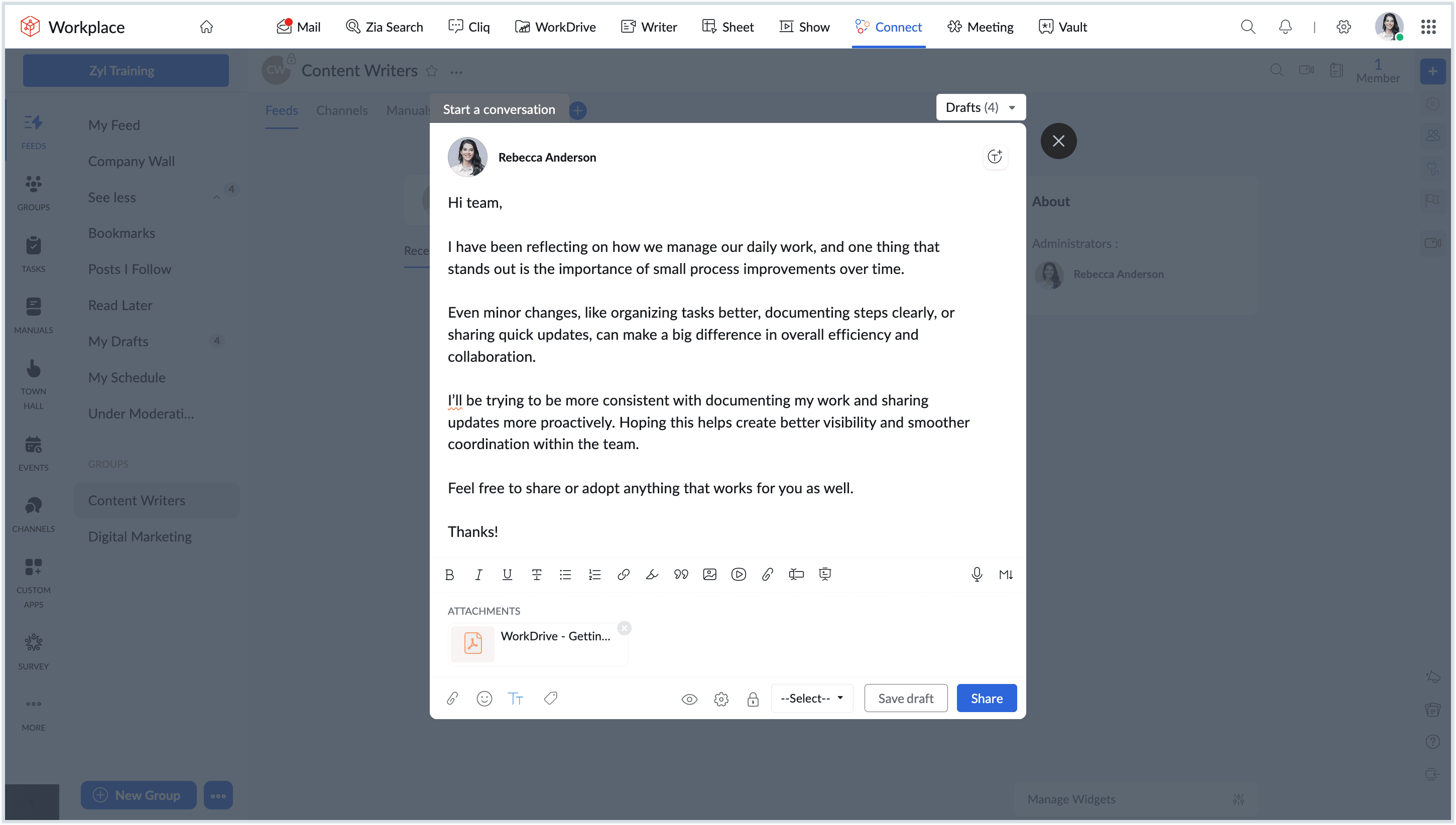 Screenshot to create a message Screenshot to create a message