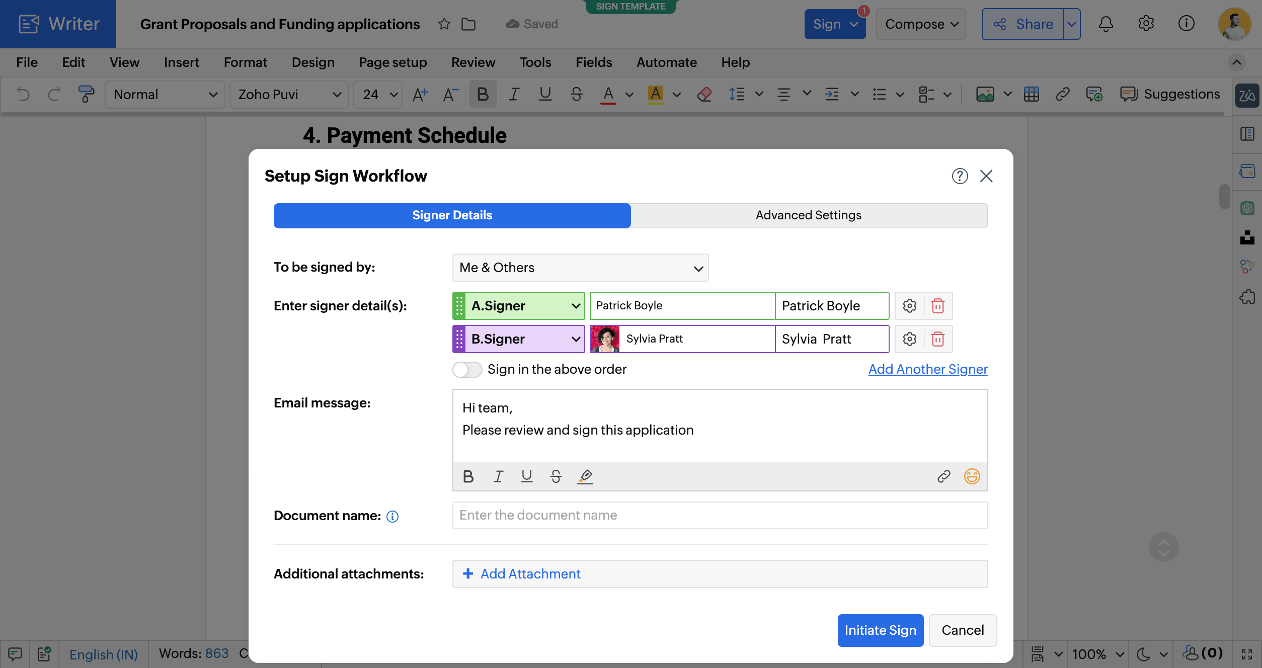 Collect eSignatures in bulk