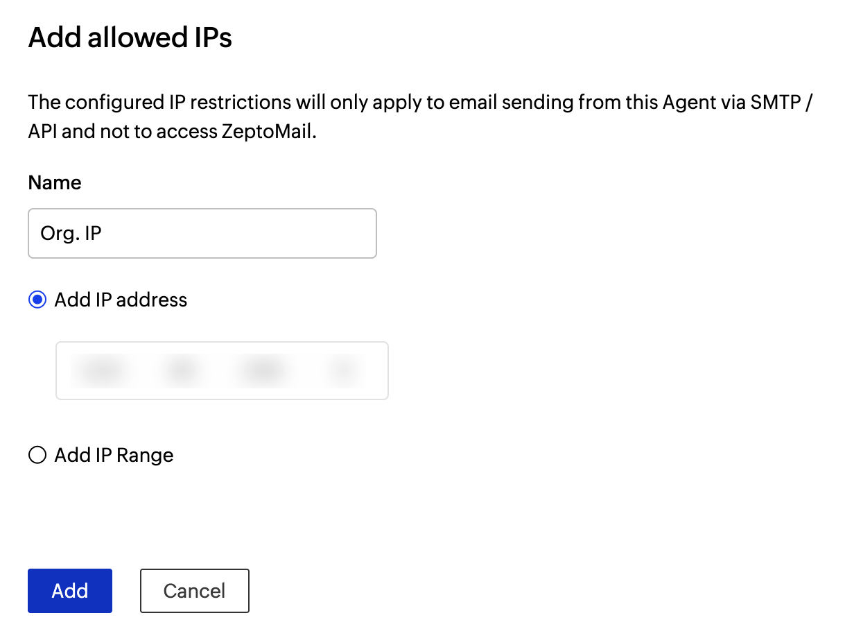 Add IP values Add IP values