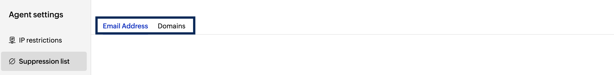 Suppression list Suppression list