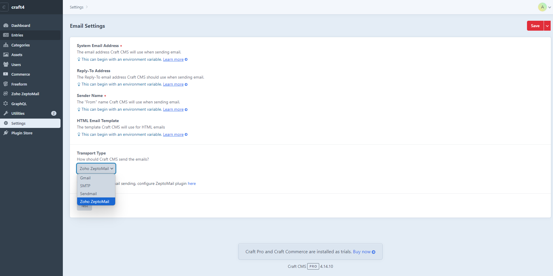 UI screenshot of settings section