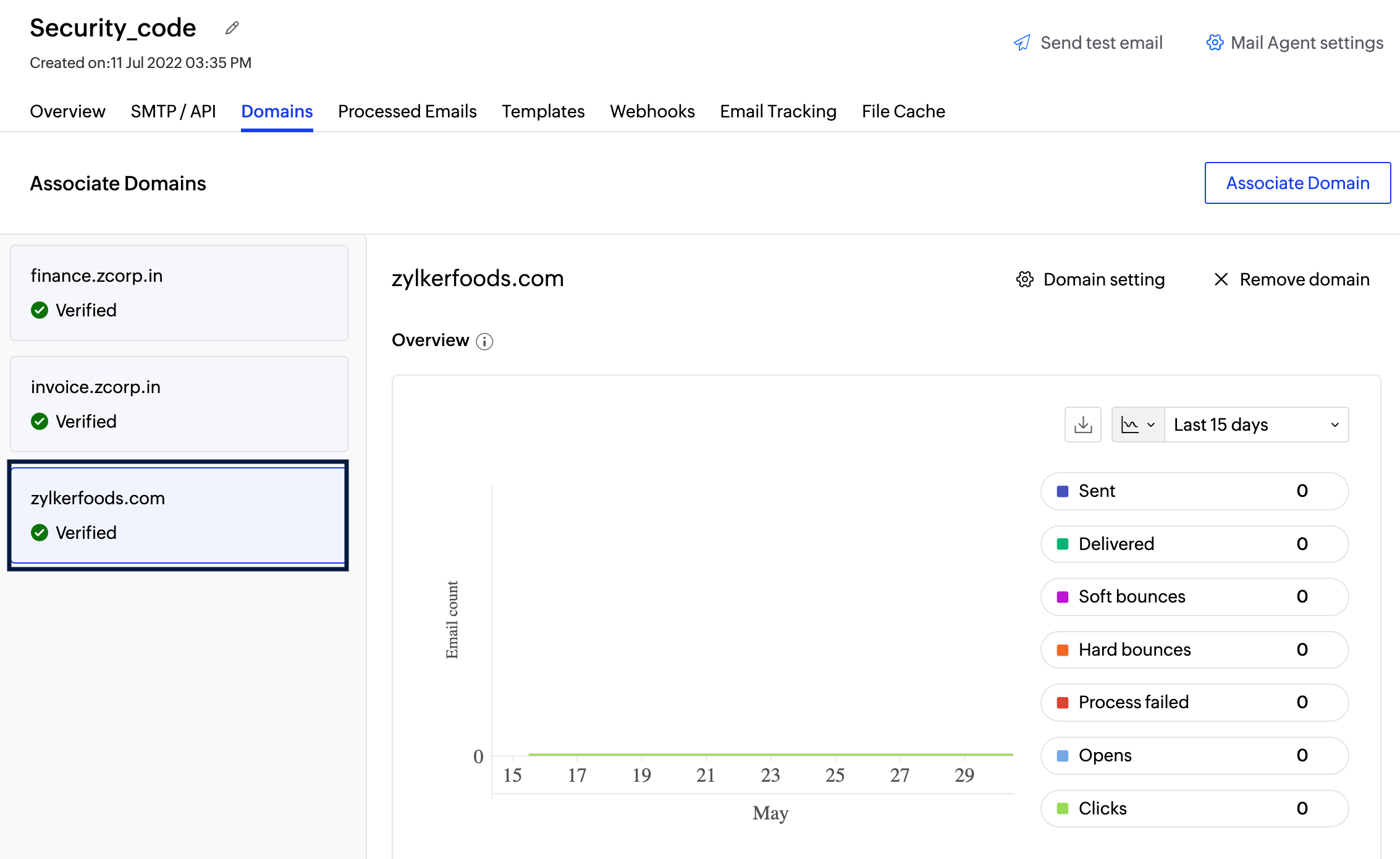 Screenshot of listed domain