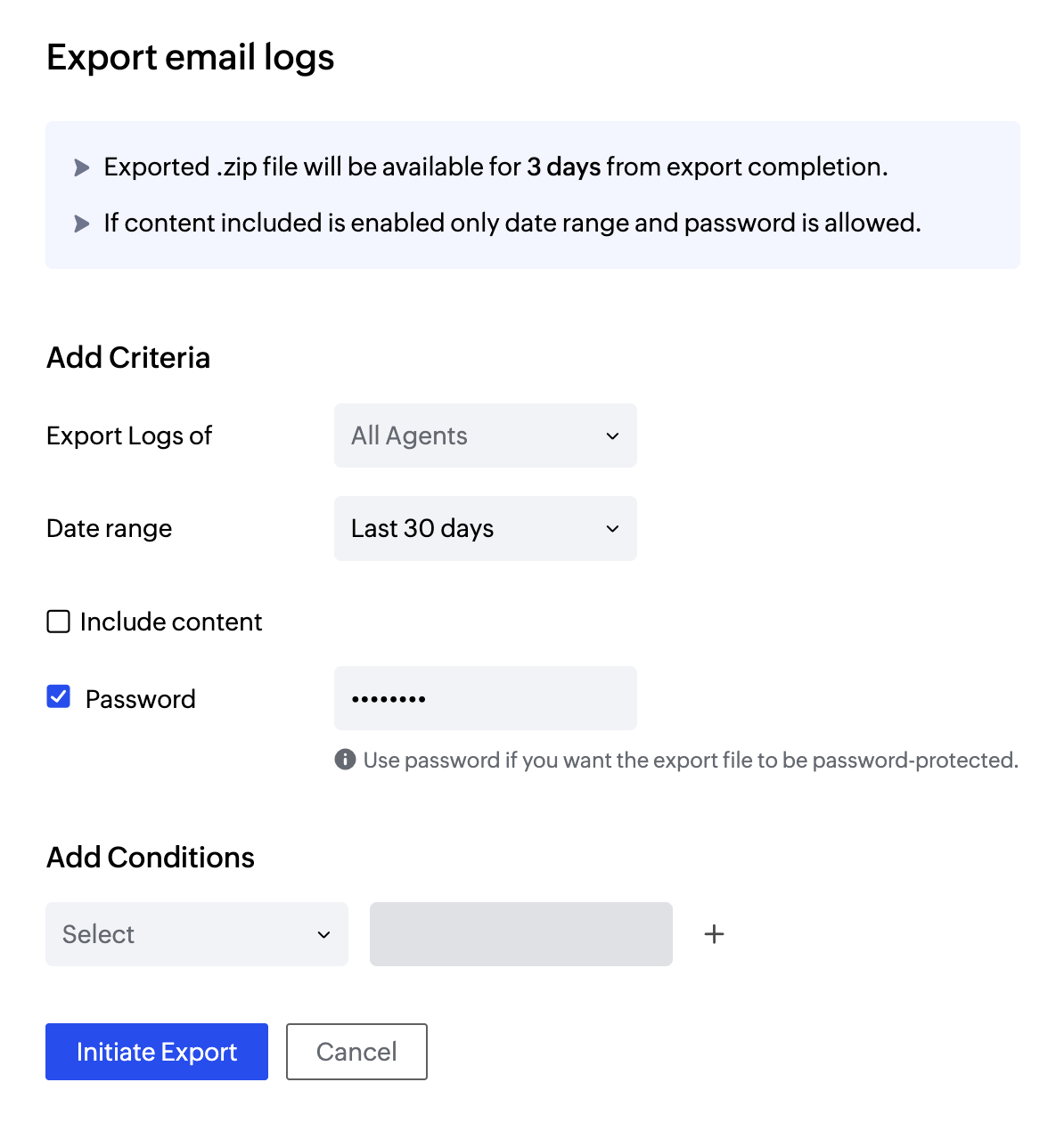 Email logs