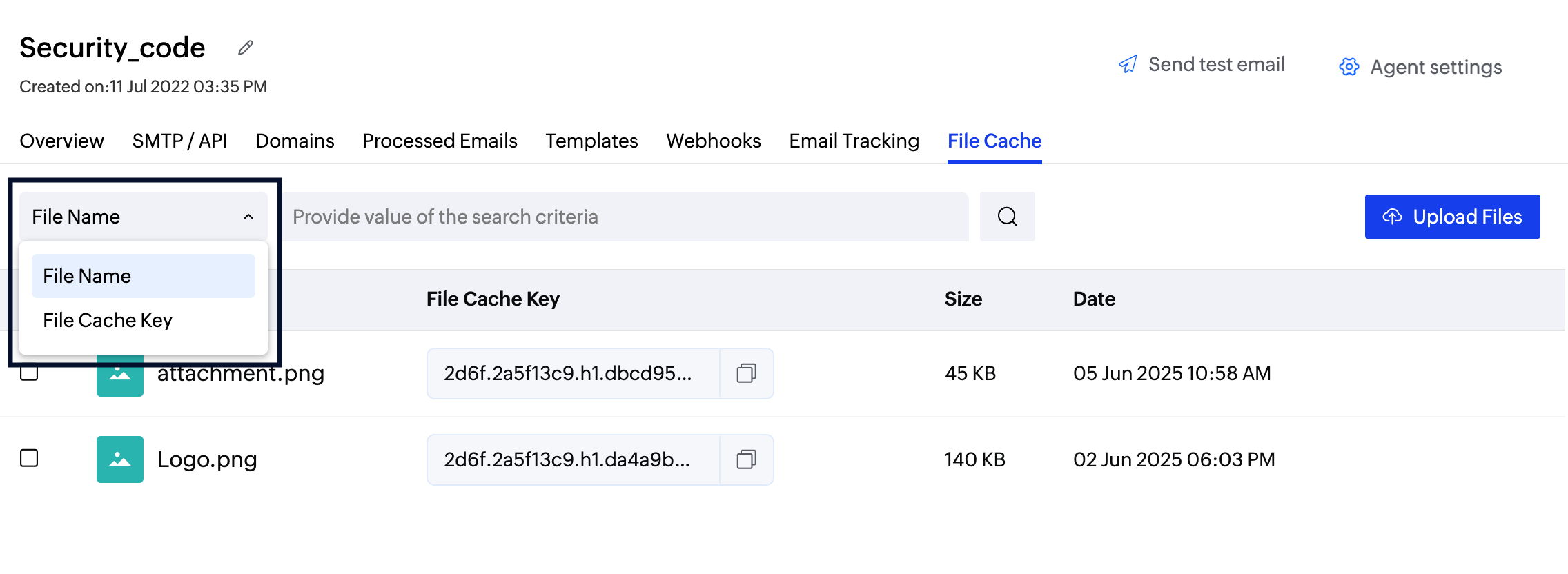 Filter file cache Filter file cache
