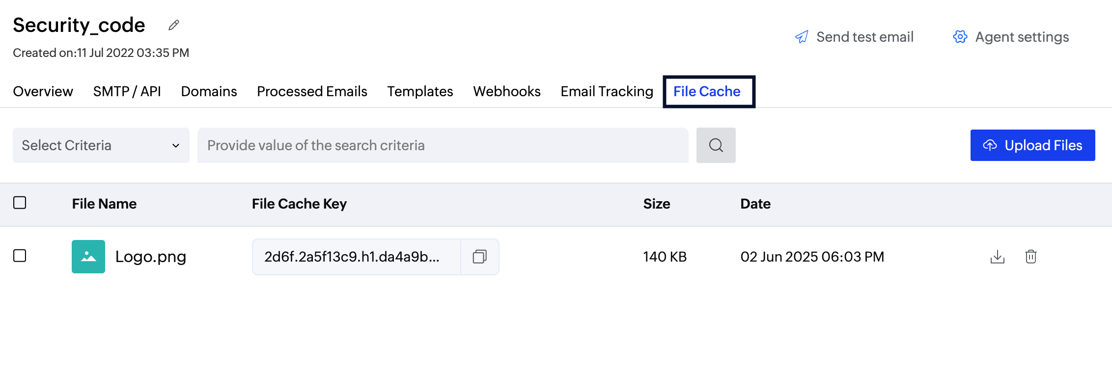 File cache section File cache section