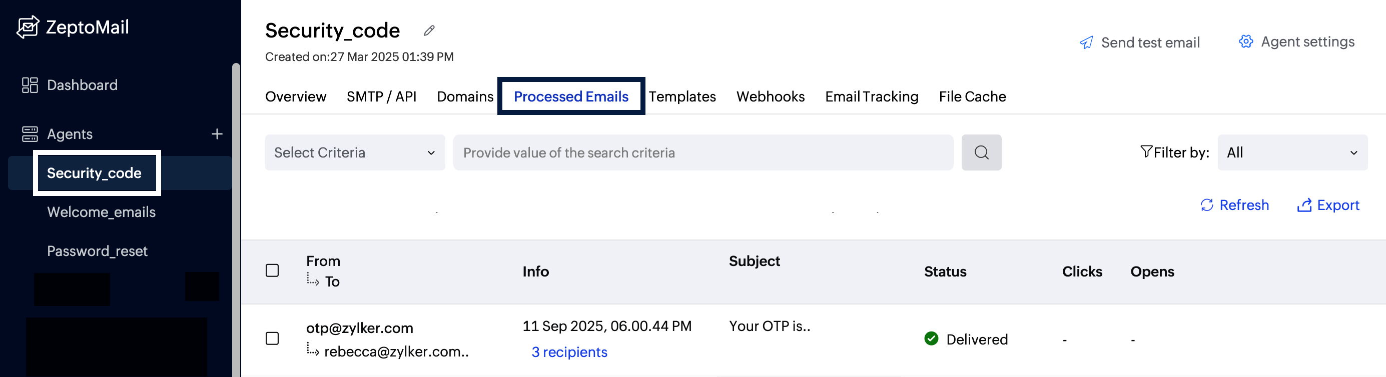 Navigate to processed emails Navigate to processed emails