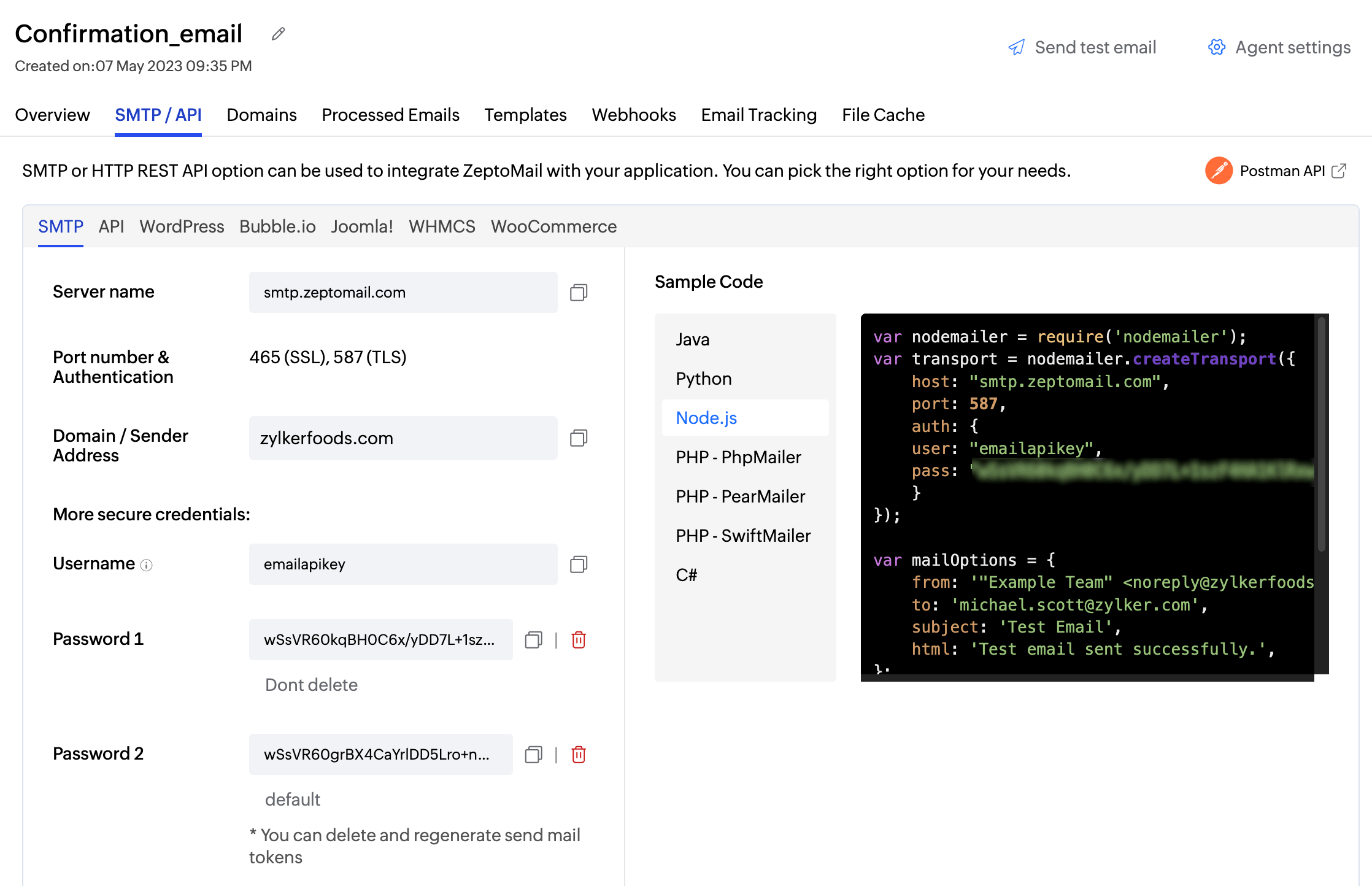 sample code sample code