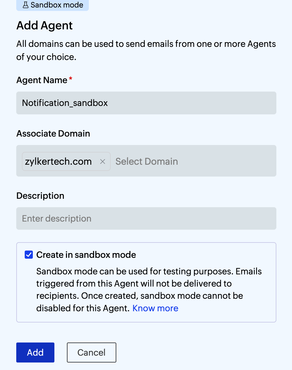 Create sandbox agent