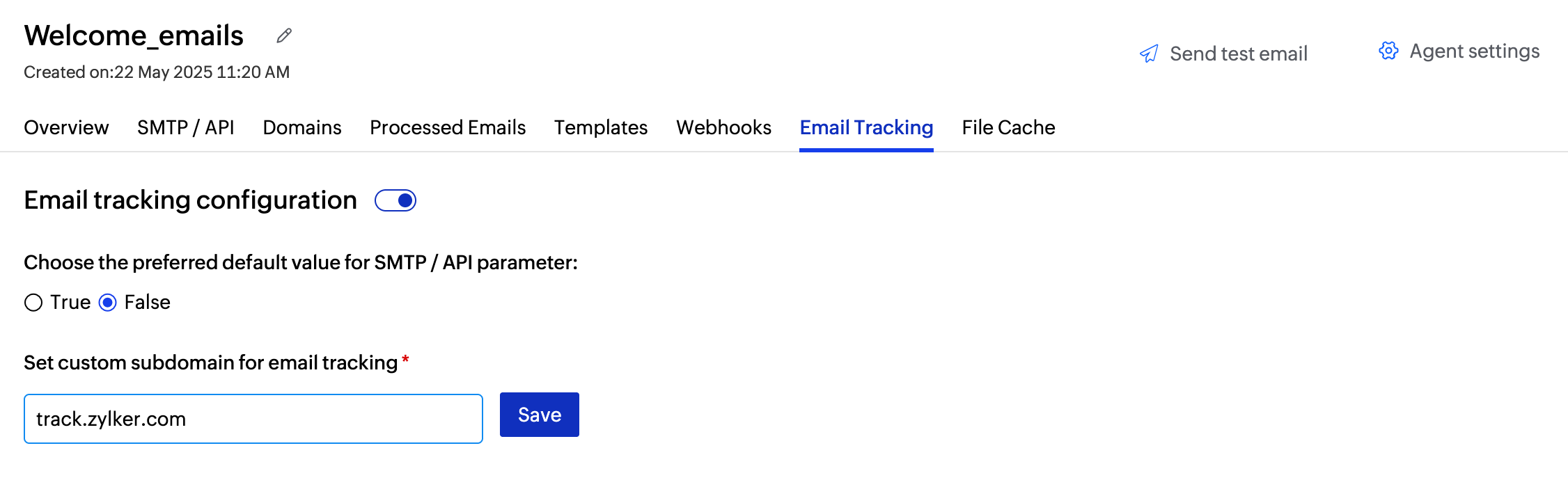 Tracking details Tracking details