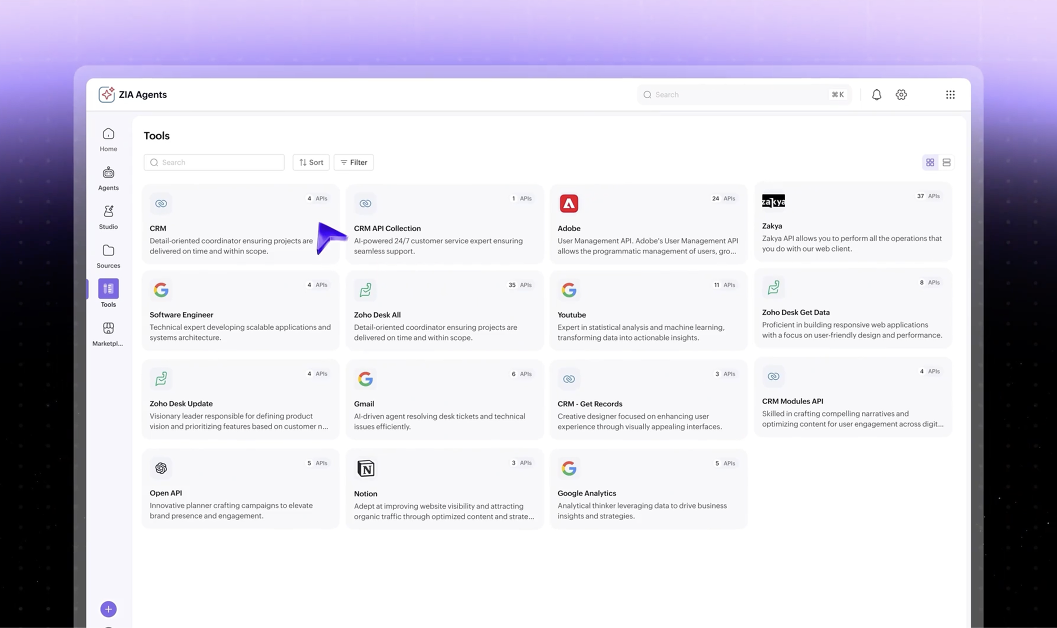 Zia Agent Studio platform demonstration