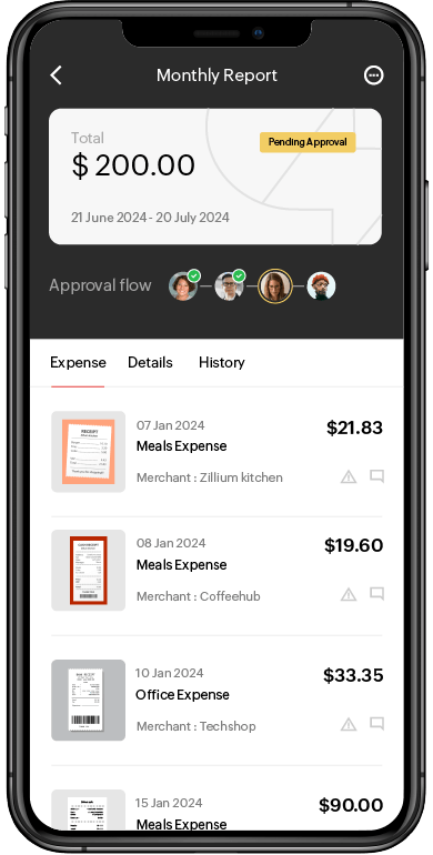 Expense Reporting App in Zoho Spend