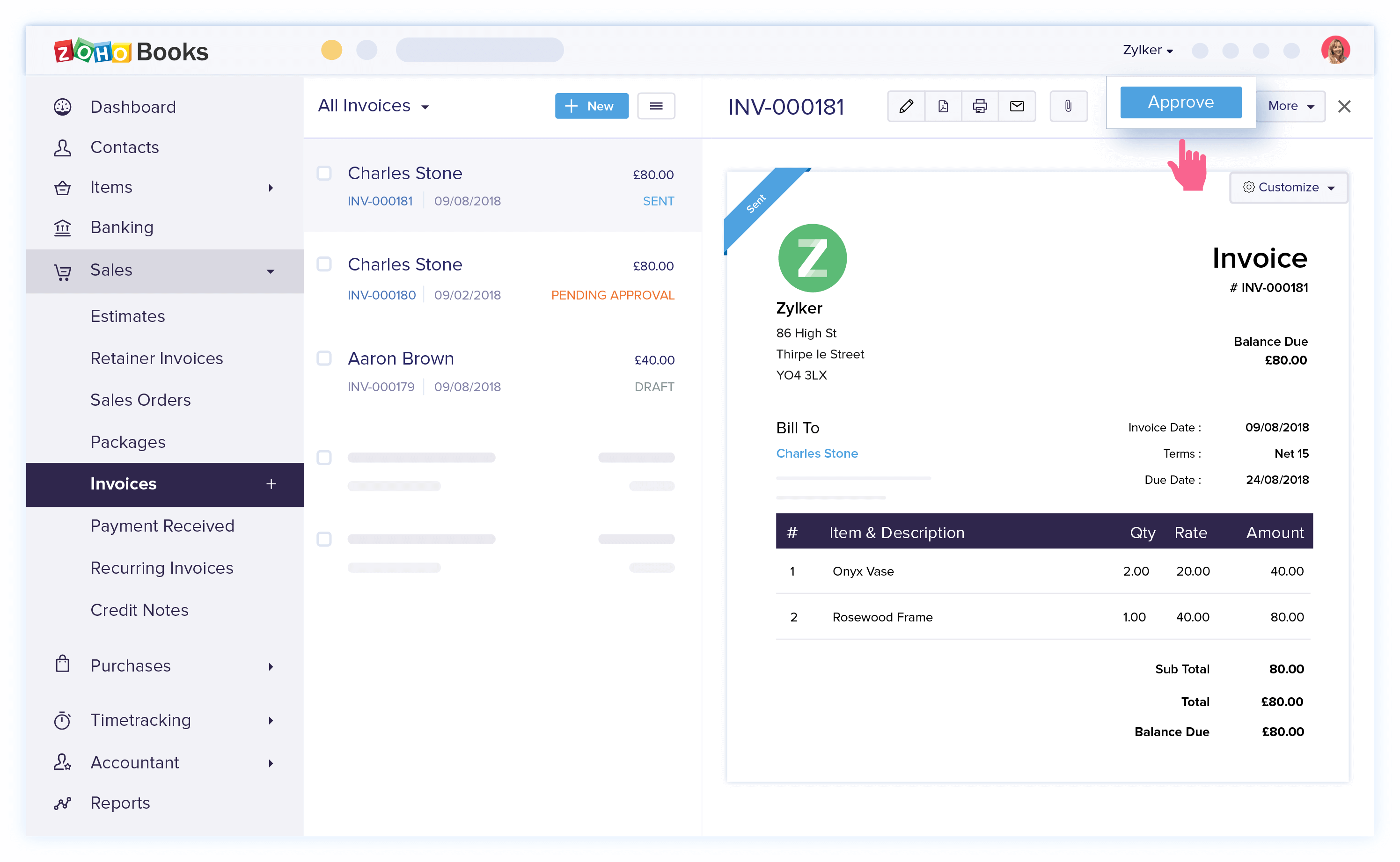 Invoice Approval Software - Billing and Invoicing Software | Zoho Books