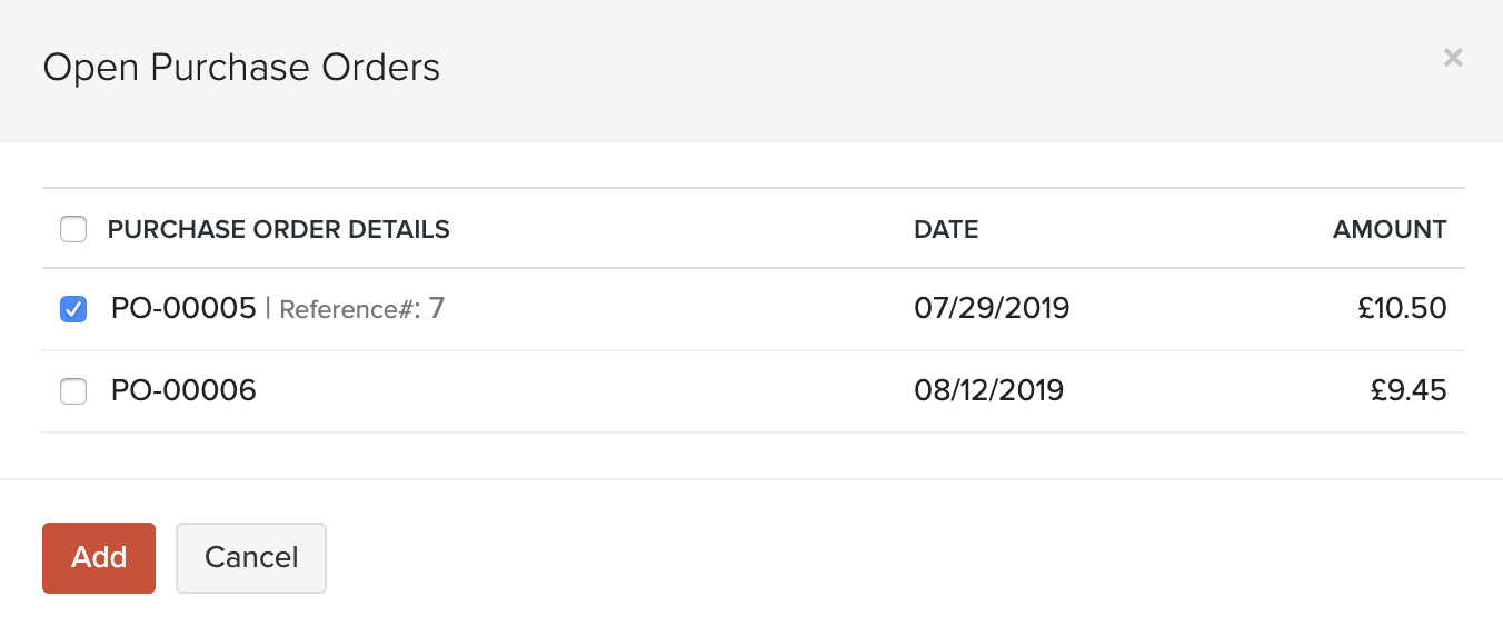 Add Purchase Order Details