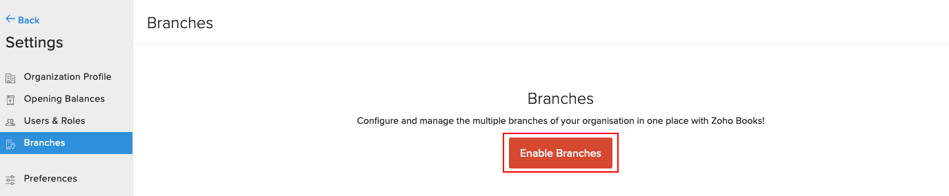 Enable Branches