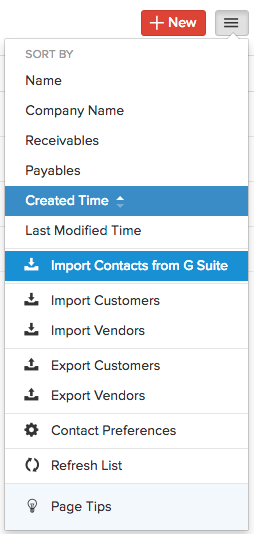 Import Contacts Gapps Menu