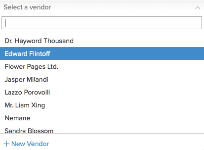 Purchase order - Select customer
