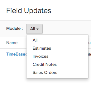 Filter Field Update