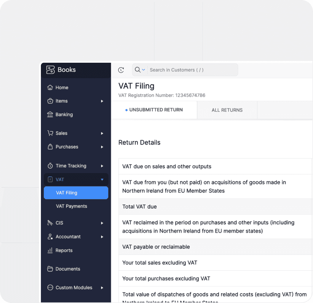 File VAT returns with Zoho Books