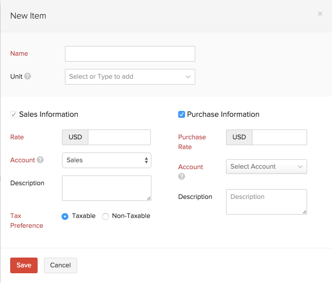 items in purchase order