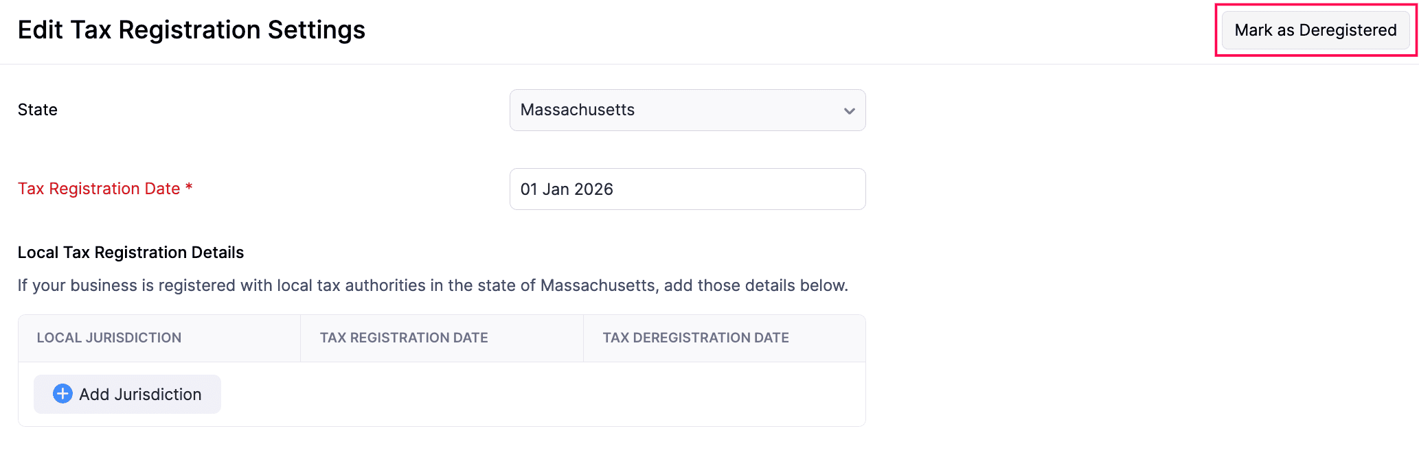 Mark as Deregistered
