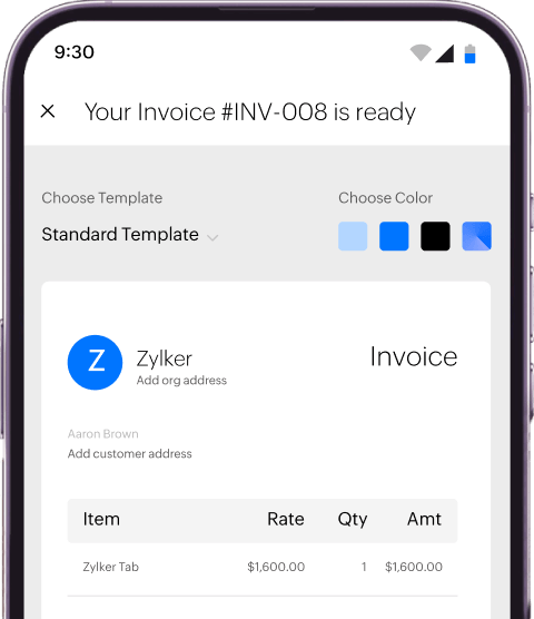 Create invoices for free | Zoho Invoice